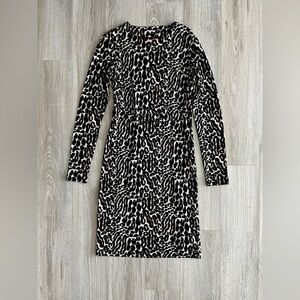 Tory Burch Women’s 100% Silk Leopard Print Dress Long Sleeves - Size Small